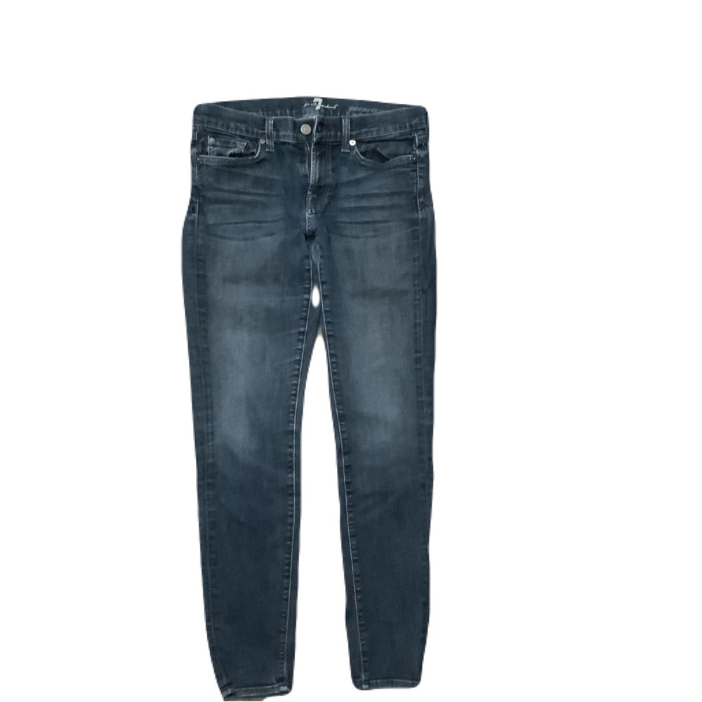 7 For All Mankind Dark Wash Skinny Jeans